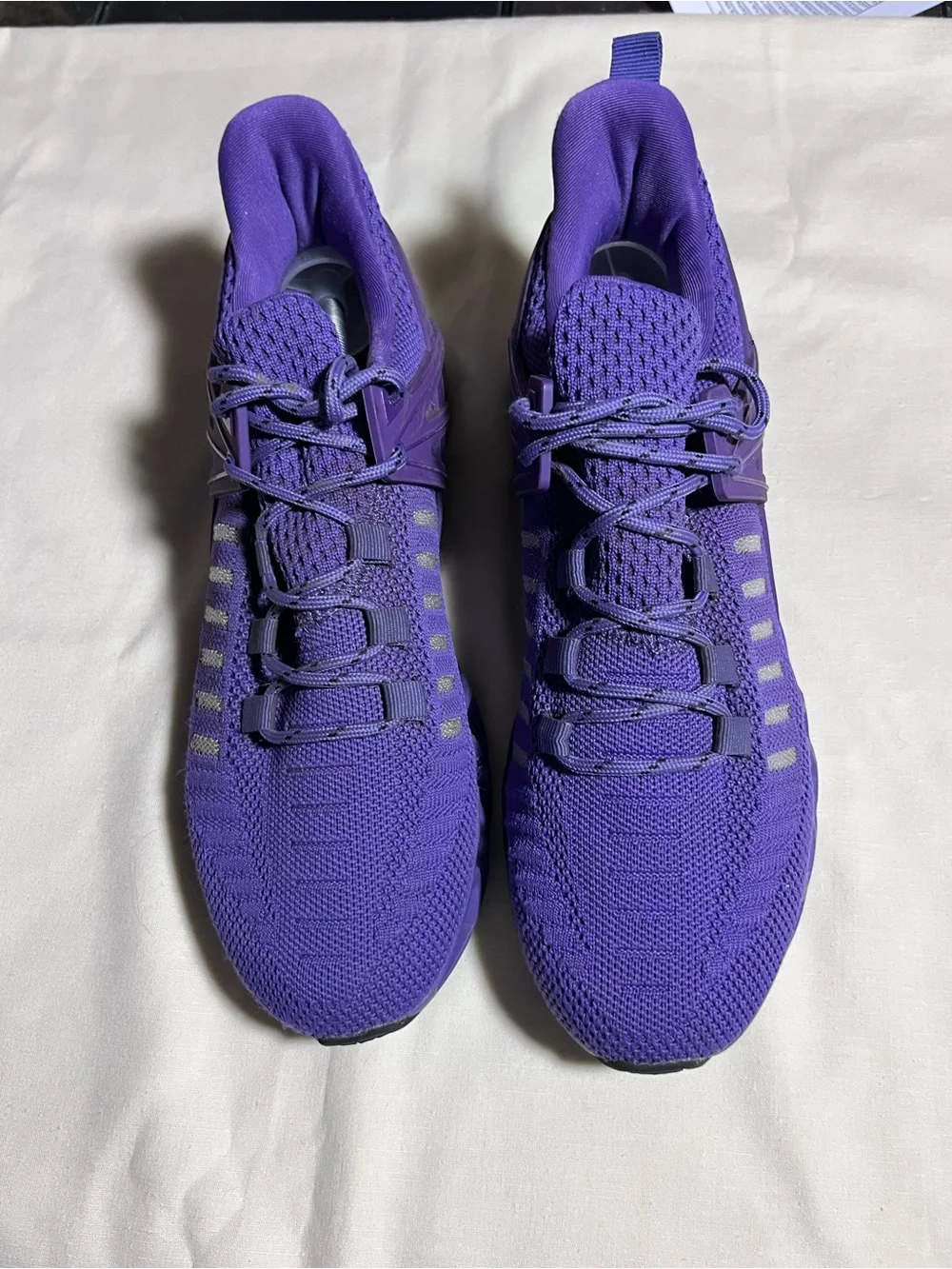 SHEIN Purple Knit Lace-Up Athletic Sneakers